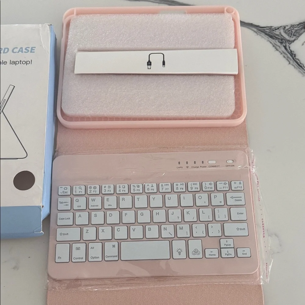 New Wireless Bluetooth Keyboard Case - iPad mini Pink
